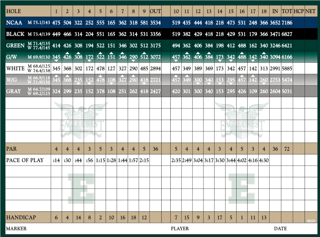 scoring an eagle
